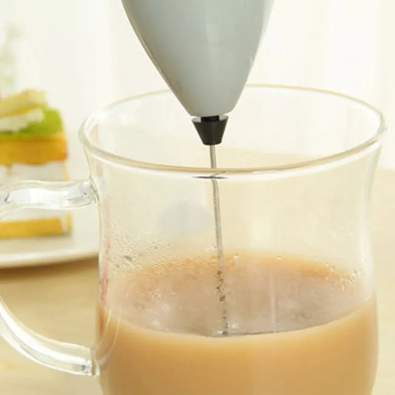 Electric Milk Frother & Coffee Whisk – Handheld Foam Maker