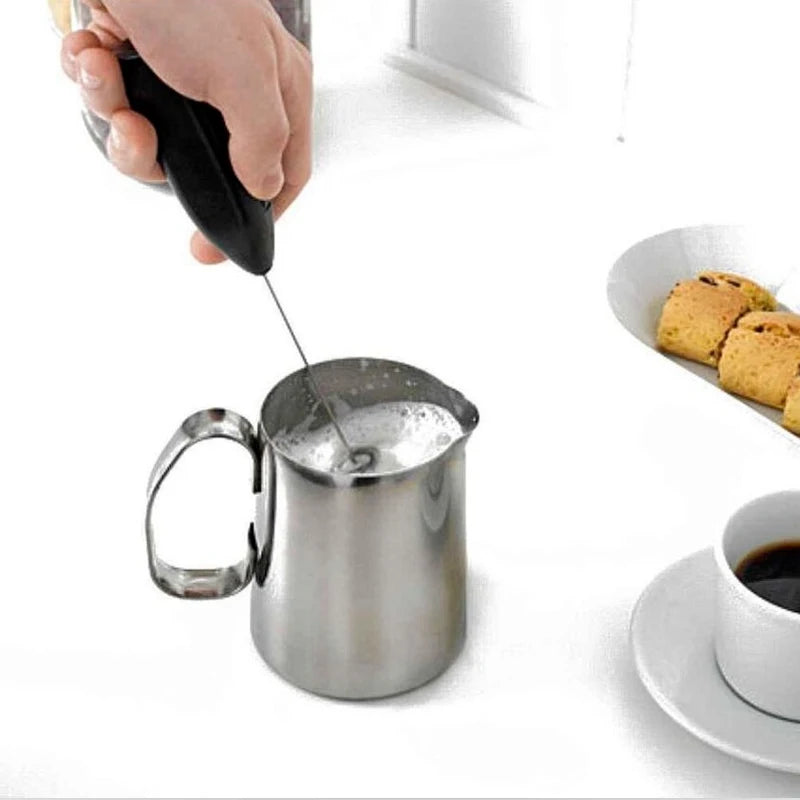 Electric Milk Frother & Coffee Whisk – Handheld Foam Maker