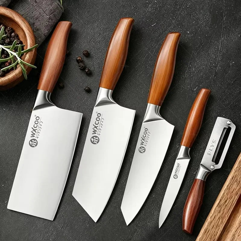 Premium Japanese Chef Knife Set – Ultra Sharp Stainless Steel Kitchen Knives with Ergonomic Wooden Handles