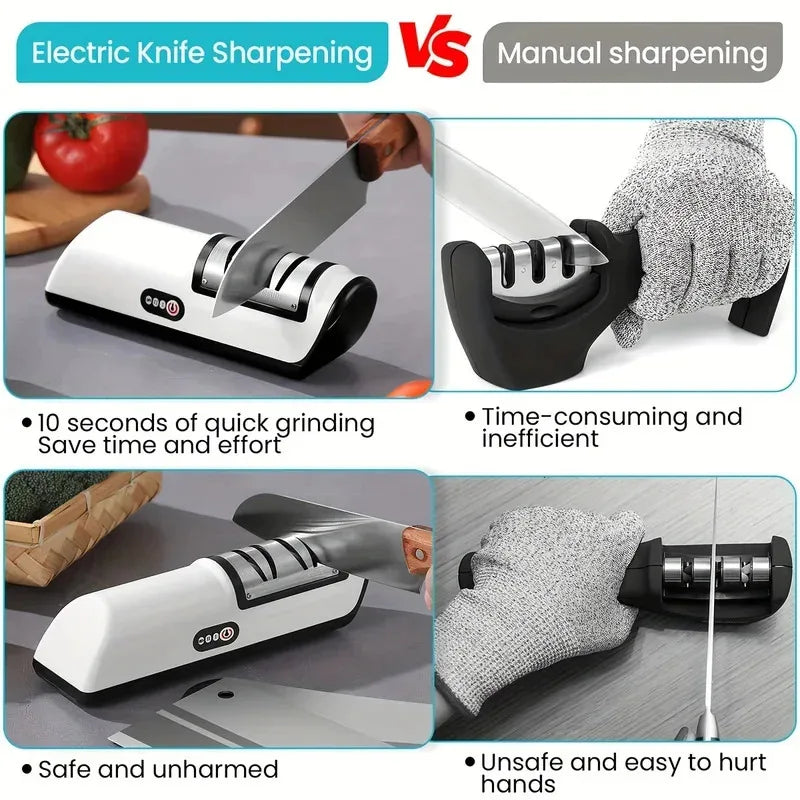 Professional Electric Knife Sharpener – Restore Blades in Seconds