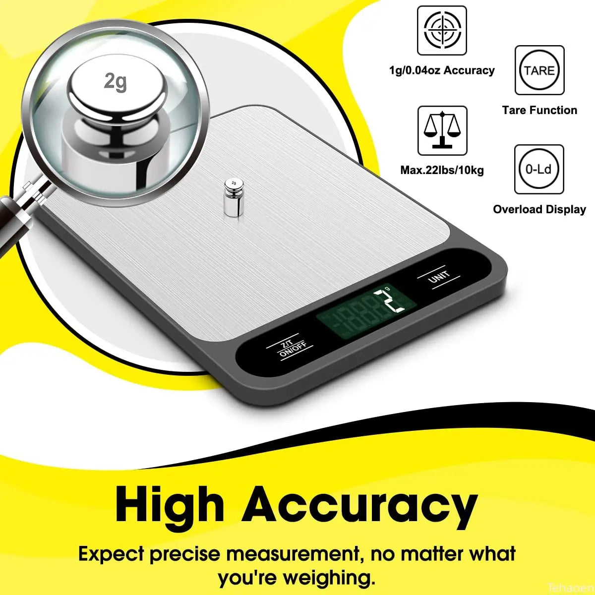 Smart Digital Kitchen Scale (1g Precision) – Perfect for Cooking & Diet
