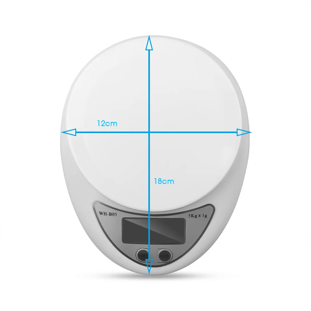 Digital Kitchen Scale 5kg – Precision Food & Baking Scale