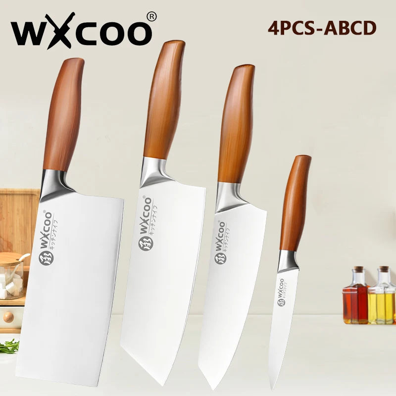 Premium Japanese Chef Knife Set – Ultra Sharp Stainless Steel Kitchen Knives with Ergonomic Wooden Handles