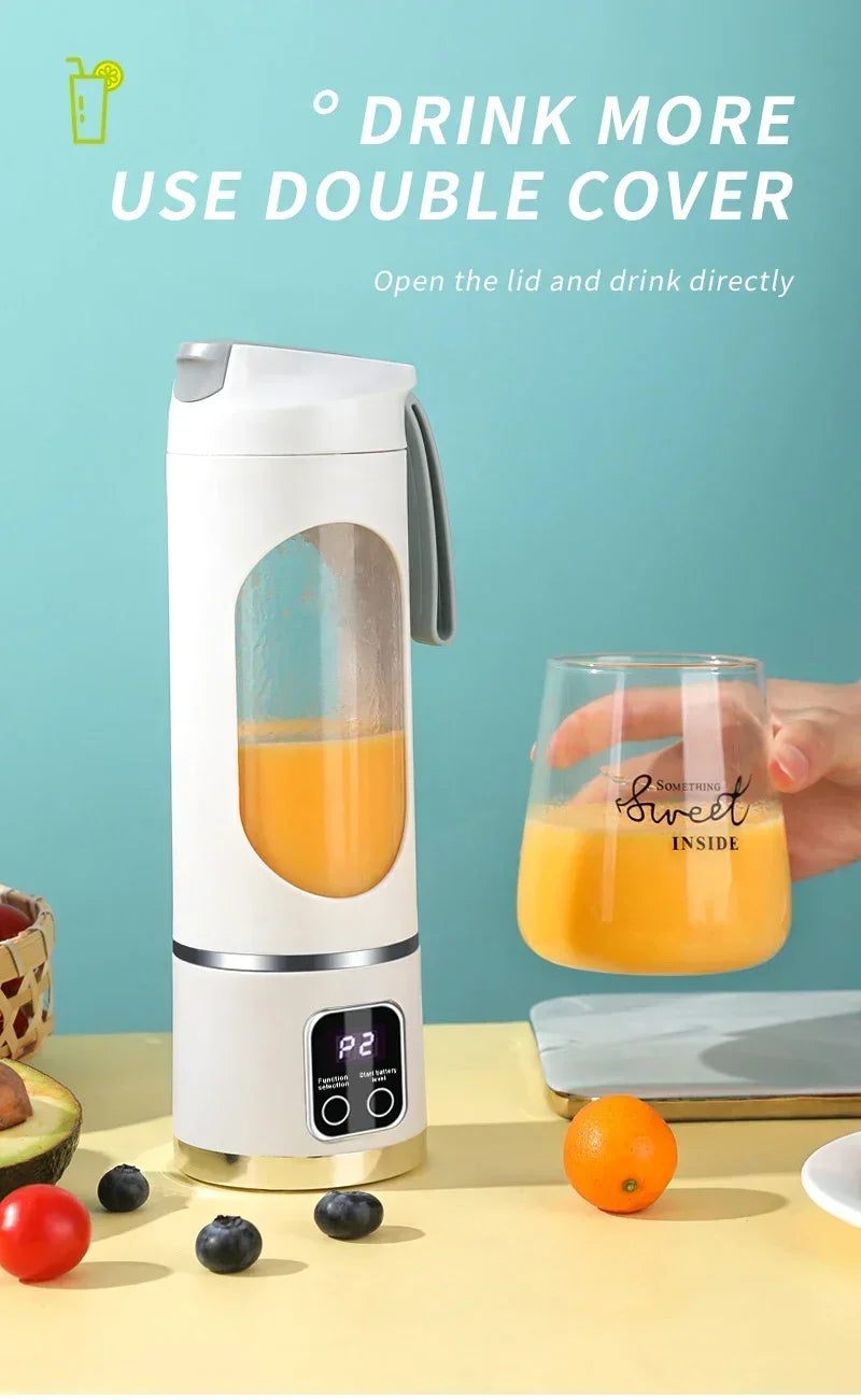 Portable Wireless Blender Bottle – USB Rechargeable Personal Smoothie Maker for Protein Shakes, Juice & Travel