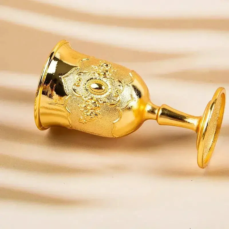 Luxury Vintage Gold & Silver Goblet Set – Elegant Wine Glasses for Home Décor and Premium Gifts