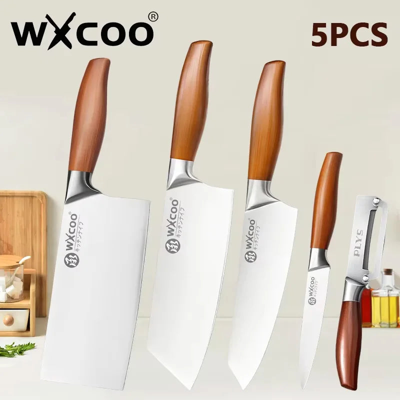 Premium Japanese Chef Knife Set – Ultra Sharp Stainless Steel Kitchen Knives with Ergonomic Wooden Handles