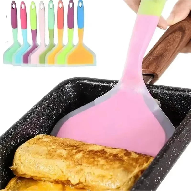 Heat-Resistant Silicone Pancake Spatula for Omelets, Eggs & Cooking