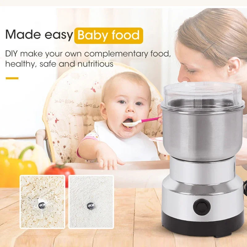 Mini Electric Coffee & Spice Grinder – 300ml Stainless Steel Kitchen Grinder