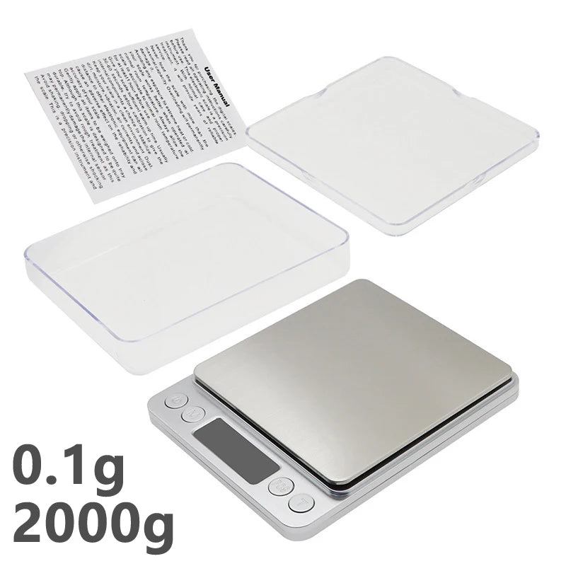 0.01g/0.1g/1g High Precision Digital Kitchen Scale - Portable Electronic Balance for Food, Fitness, and Weight Measuring