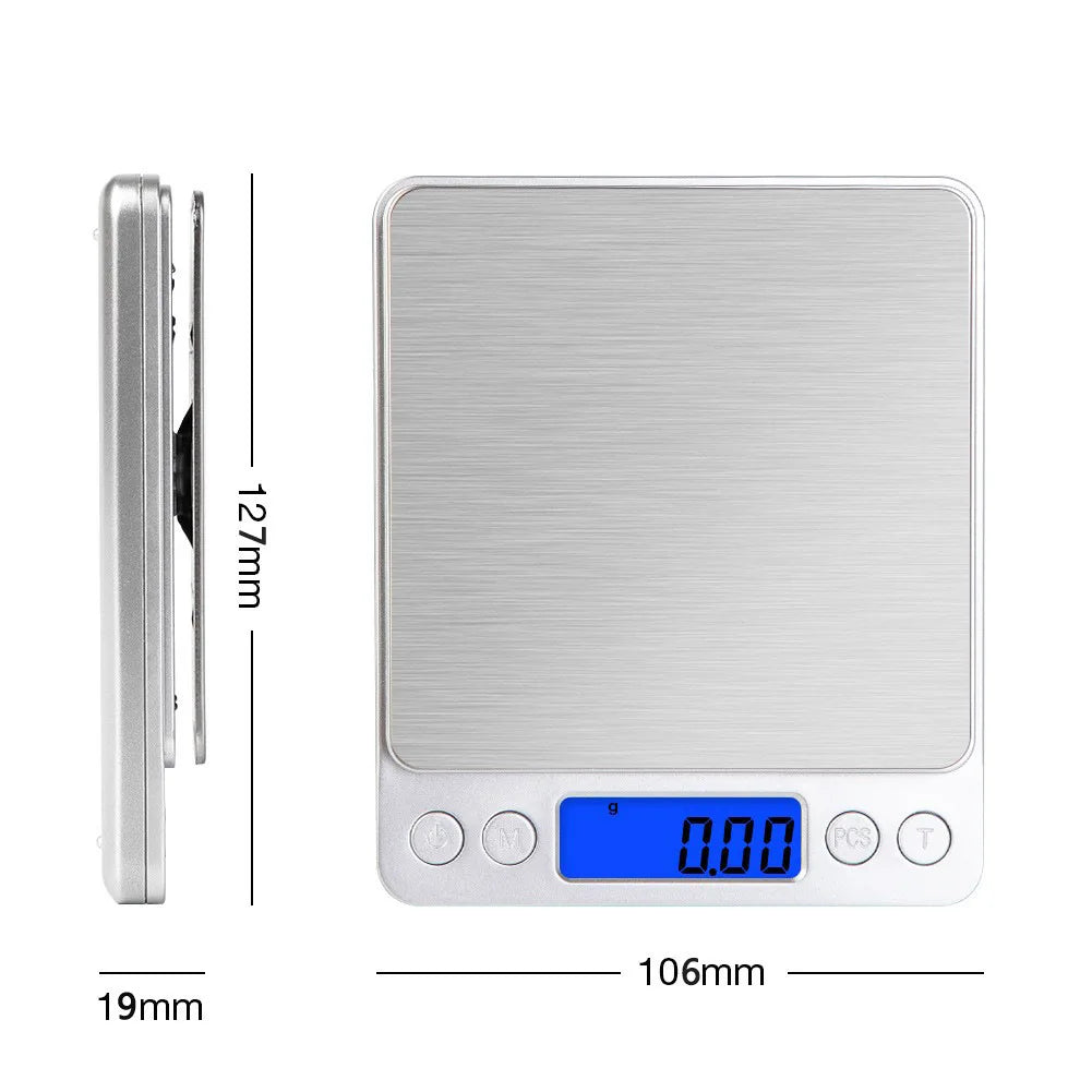 0.01g/0.1g/1g High Precision Digital Kitchen Scale - Portable Electronic Balance for Food, Fitness, and Weight Measuring