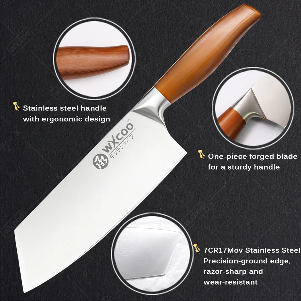 Premium Japanese Chef Knife Set – Ultra Sharp Stainless Steel Kitchen Knives with Ergonomic Wooden Handles