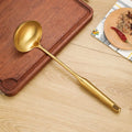 Luxury Gold Stainless Steel Kitchen Utensil Set with Stand – Premium Cooking Tools