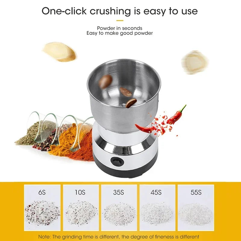 Mini Electric Coffee & Spice Grinder – 300ml Stainless Steel Kitchen Grinder
