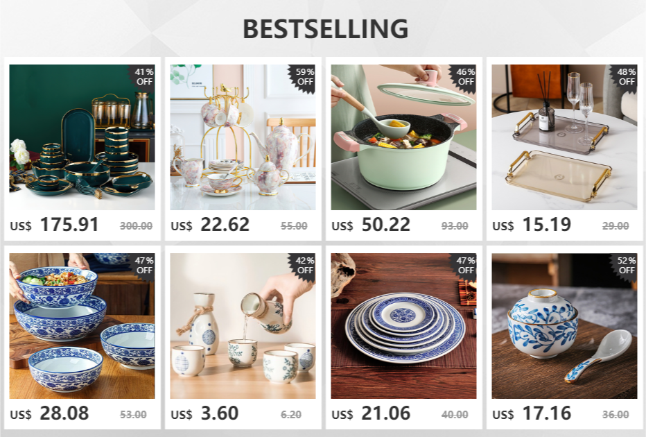Luxury White & Gold Ceramic Dinnerware Collection