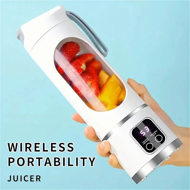 Portable Wireless Blender Bottle – USB Rechargeable Personal Smoothie Maker for Protein Shakes, Juice & Travel