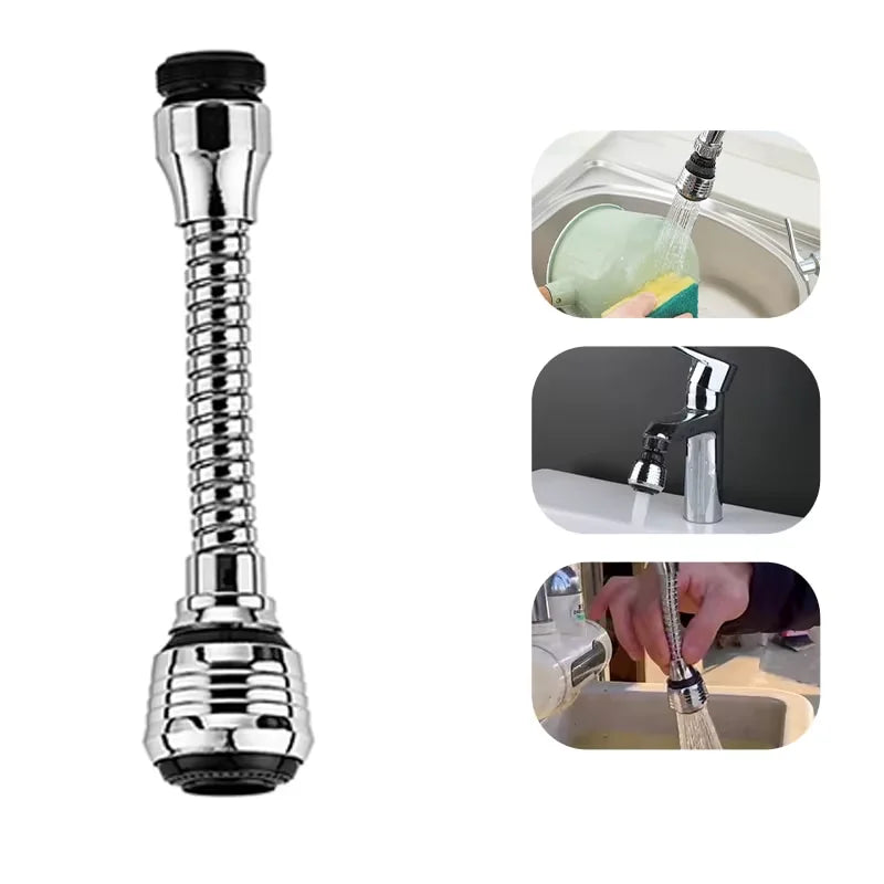 360° Rotating Faucet Sprayer Extension – Water Saving Kitchen Tap Attachment