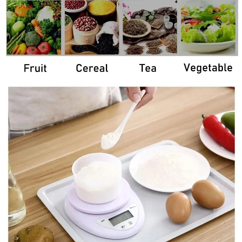 Digital Kitchen Scale 5kg – Precision Food & Baking Scale