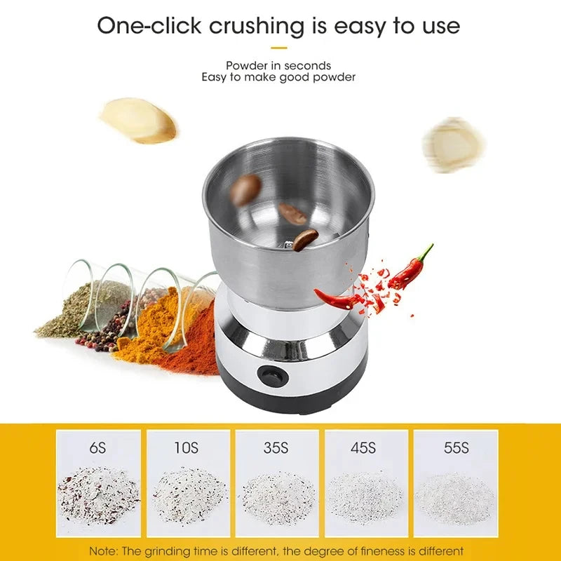 Electric Coffee & Spice Grinder – 4 Blade Stainless Steel 300ml Kitchen Mill