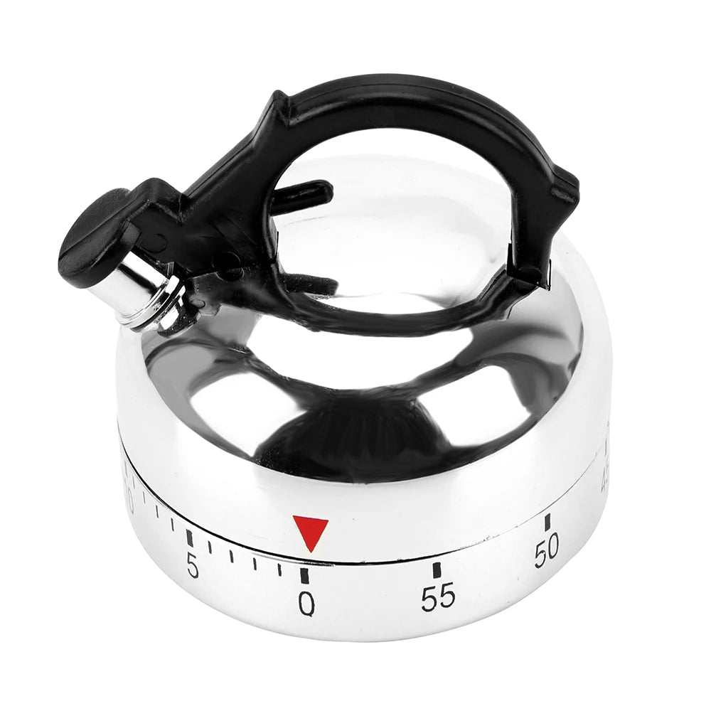 Kettle Kitchen Timer – 60 Minute Mechanical Cooking Countdown Alarm