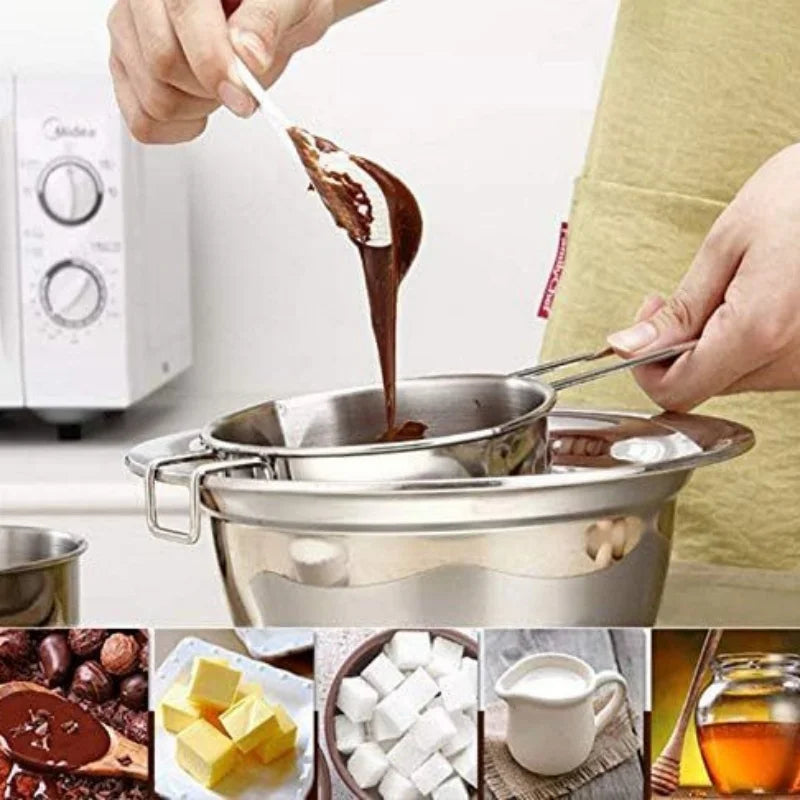 Premium Stainless Steel Double Boiler Pot for Chocolate Melting & Sauce Heating