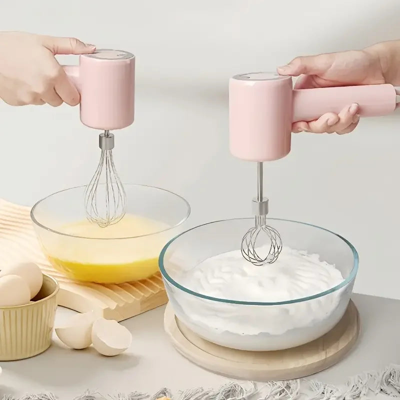 Portable USB Rechargeable Electric Hand Whisk – Mini Egg Beater & Milk Frother for Kitchen & Coffee