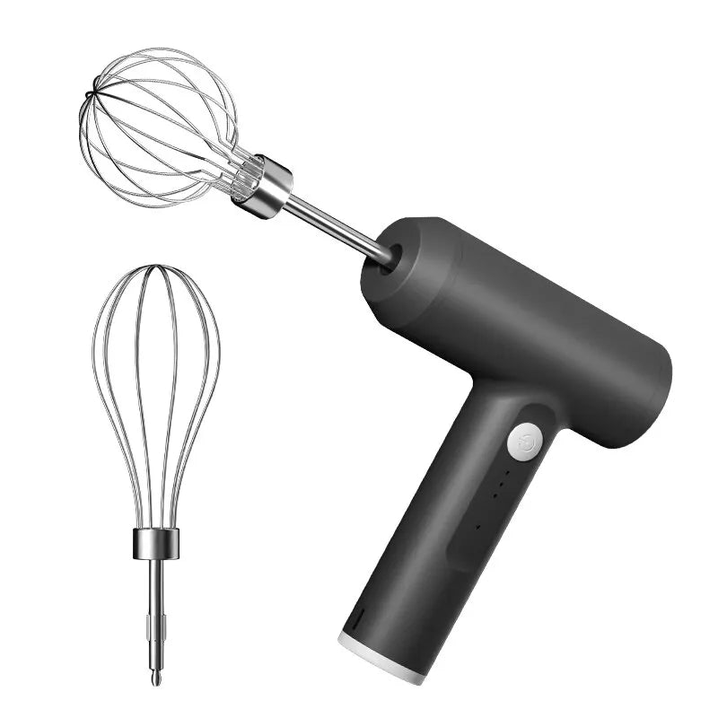 Rechargeable Wireless Electric Hand Mixer – 3-Speed Portable Egg Beater for Baking & Coffee
