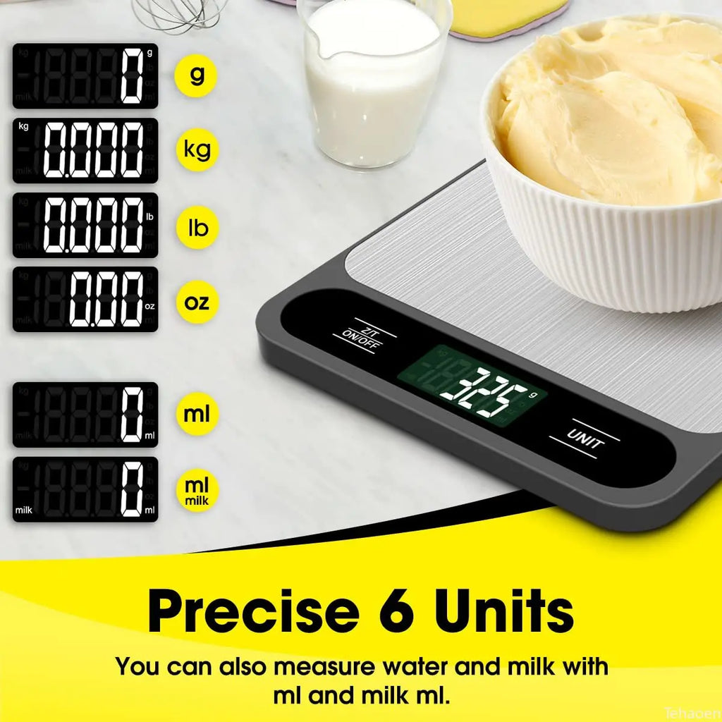 Smart Digital Kitchen Scale (1g Precision) – Perfect for Cooking & Diet