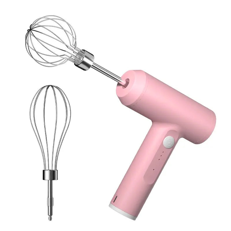 Rechargeable Wireless Electric Hand Mixer – 3-Speed Portable Egg Beater for Baking & Coffee