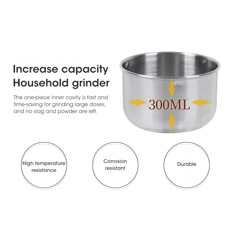 Electric Coffee & Spice Grinder – 4 Blade Stainless Steel 300ml Kitchen Mill