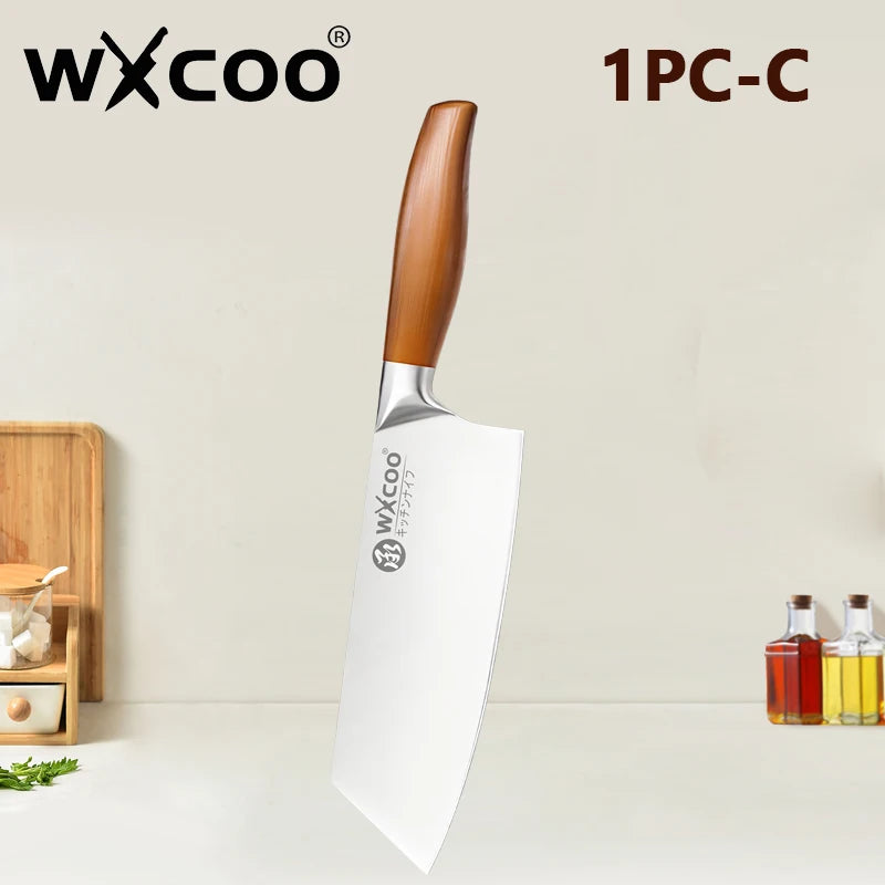 Premium Japanese Chef Knife Set – Ultra Sharp Stainless Steel Kitchen Knives with Ergonomic Wooden Handles
