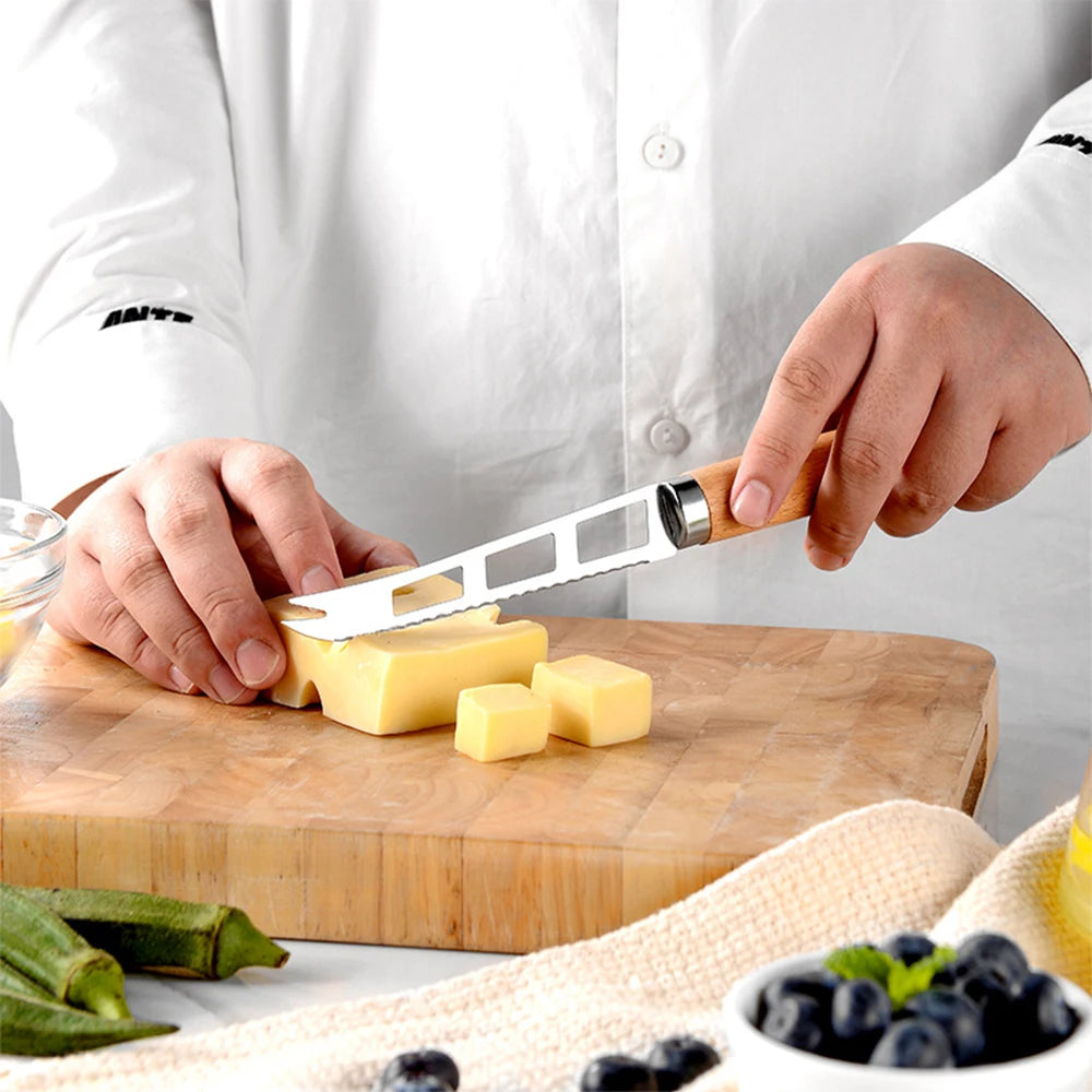 Premium 10-Piece Wooden Handle Stainless Steel Kitchen Utensil Set