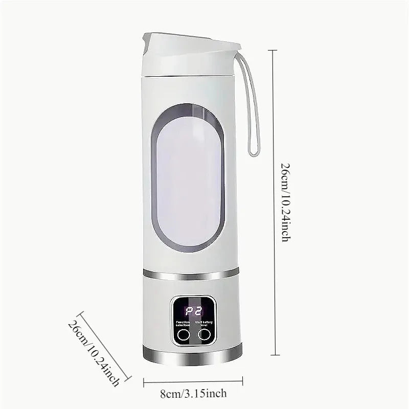 Portable Wireless Blender Bottle – USB Rechargeable Personal Smoothie Maker for Protein Shakes, Juice & Travel