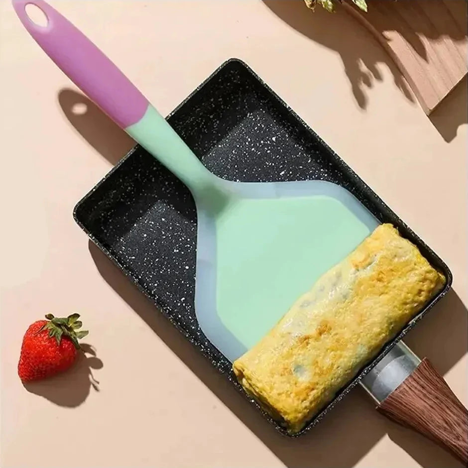 Heat-Resistant Silicone Pancake Spatula for Omelets, Eggs & Cooking