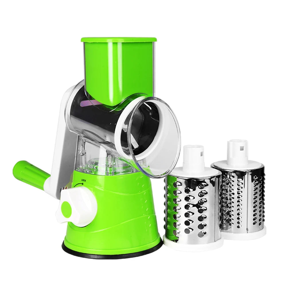 5-in-1 Rotary Vegetable Slicer & Cheese Grater – Cut, Shred & Slice in Seconds