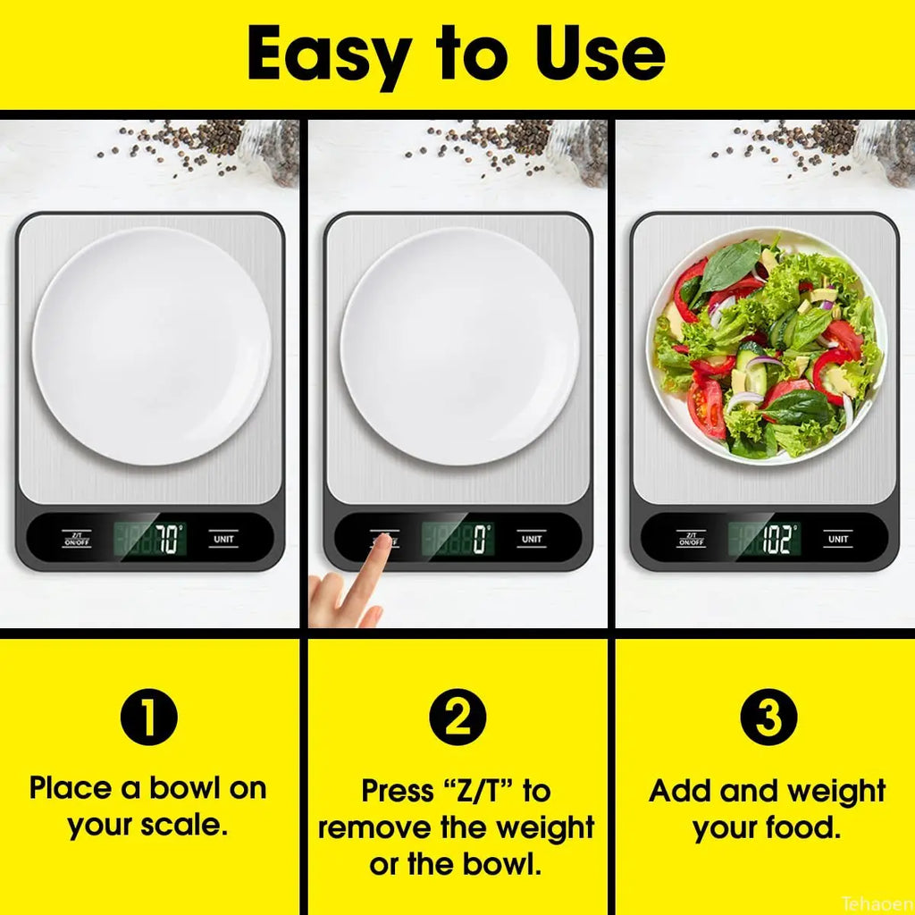 Smart Digital Kitchen Scale (1g Precision) – Perfect for Cooking & Diet