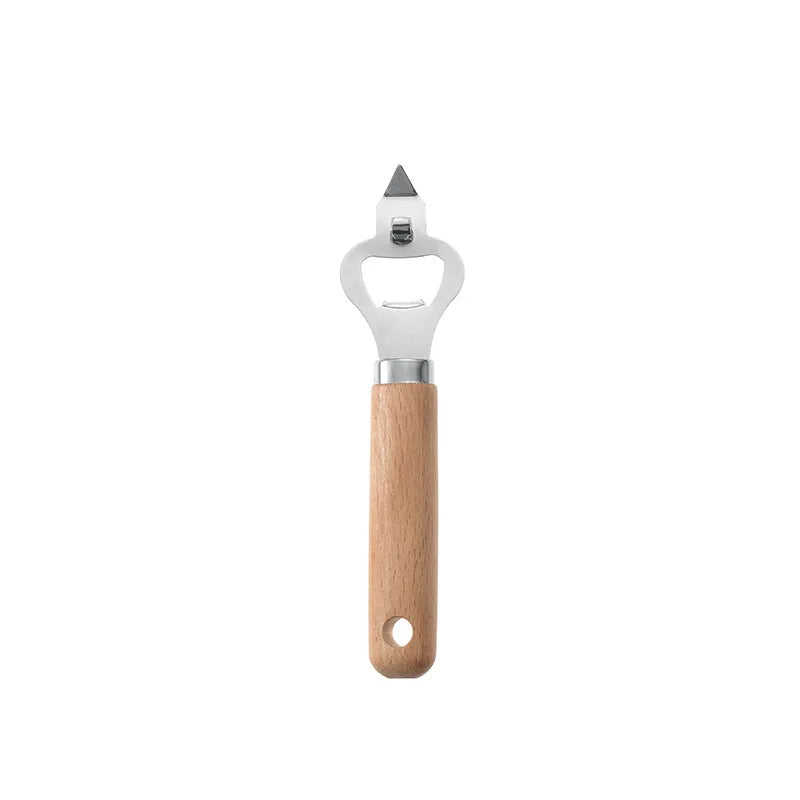 Premium 10-Piece Wooden Handle Stainless Steel Kitchen Utensil Set