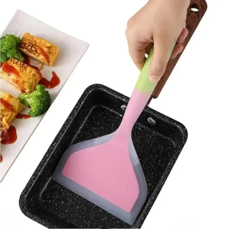 Heat-Resistant Silicone Pancake Spatula for Omelets, Eggs & Cooking