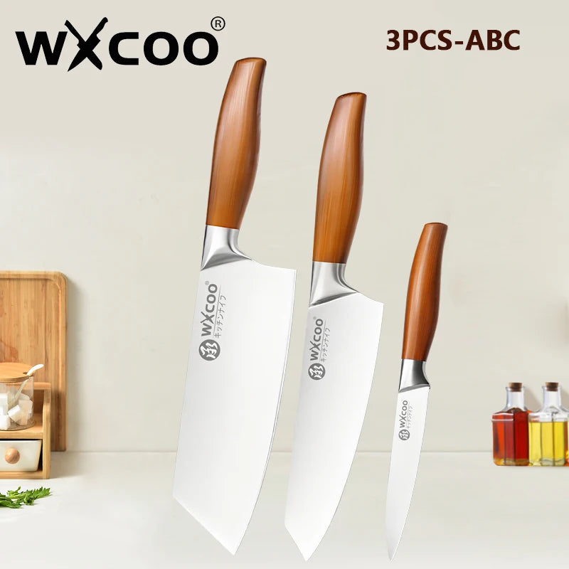 Premium Japanese Chef Knife Set – Ultra Sharp Stainless Steel Kitchen Knives with Ergonomic Wooden Handles