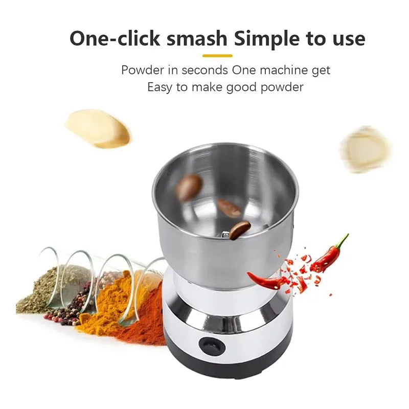 Electric Coffee & Spice Grinder – Stainless Steel Multi-Purpose Grinder