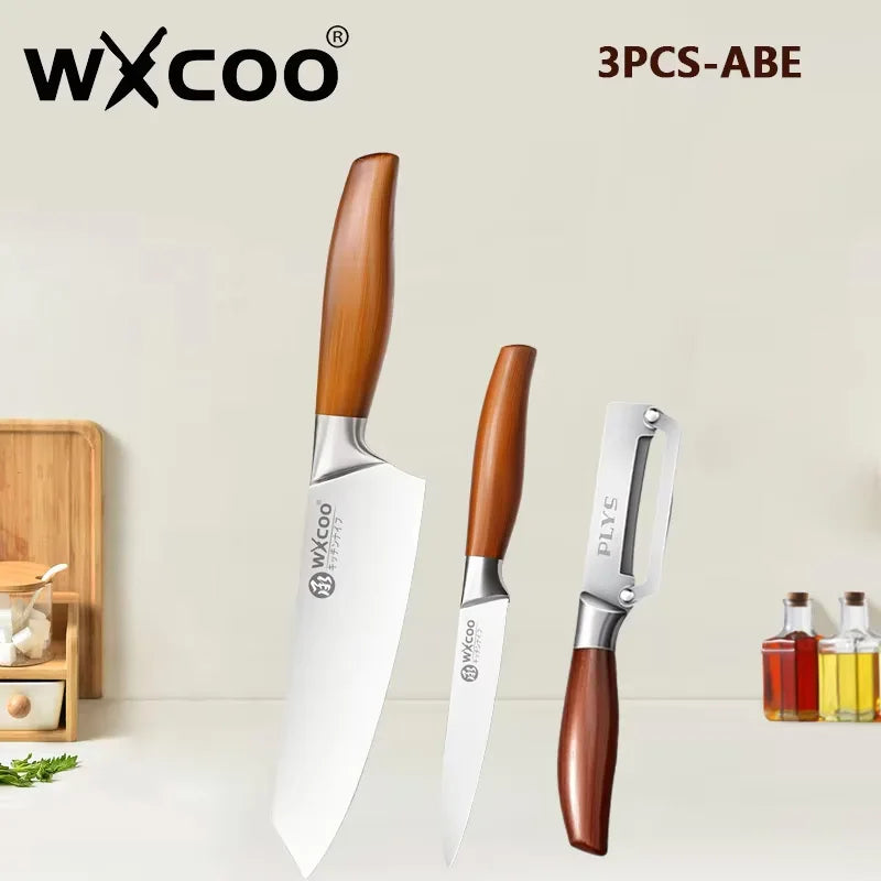 Premium Japanese Chef Knife Set – Ultra Sharp Stainless Steel Kitchen Knives with Ergonomic Wooden Handles