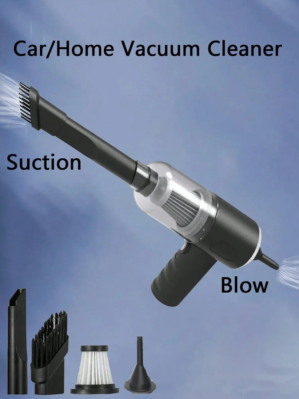 Portable Wireless Car Vacuum Cleaner 120W High Power Handheld Mini Vacuum for Car, Home & Office