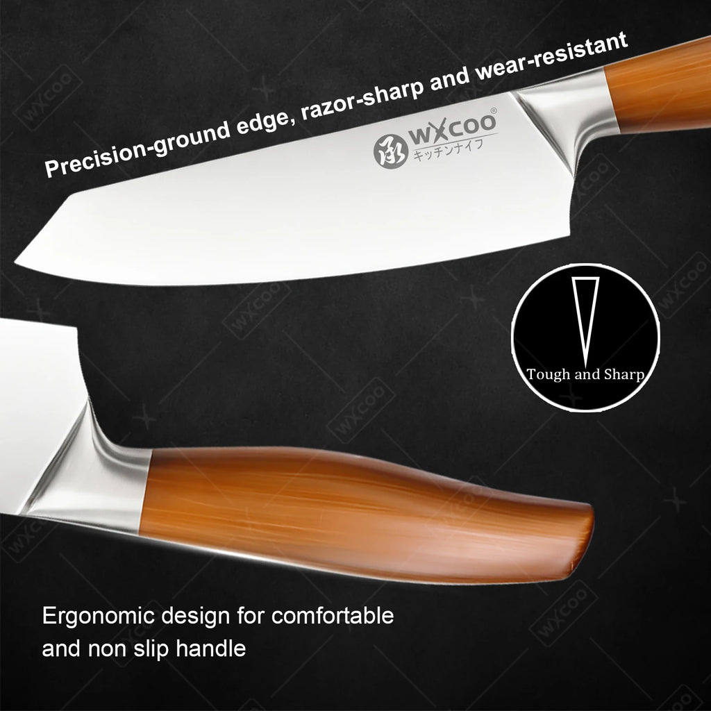Premium Japanese Chef Knife Set – Ultra Sharp Stainless Steel Kitchen Knives with Ergonomic Wooden Handles