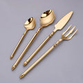 Luxury Gold Stainless Steel Cutlery Set – Premium 4-Piece Flatware Collection