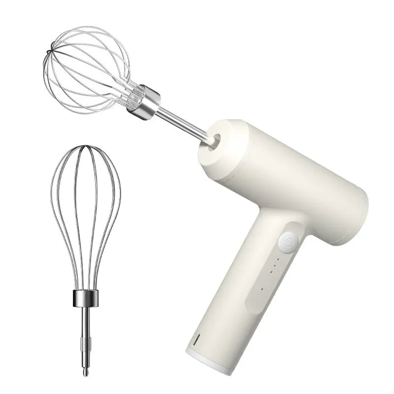 Rechargeable Wireless Electric Hand Mixer – 3-Speed Portable Egg Beater for Baking & Coffee